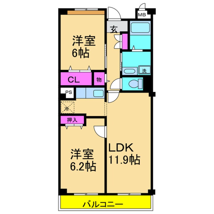 間取図 パルテールＢ