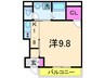 ロココ　TACHIBANAYA 1Kの間取り