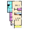 サンライト若松Ⅰ 1LDKの間取り