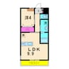 高尾崎NEW TOWN La・Terre F 1LDKの間取り