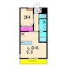 高尾崎NEW TOWN La・Terre F 1LDKの間取り