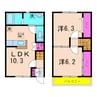ブリッサ・デル・マールⅡ鹿嶋 2LDKの間取り