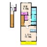 アベリア 1LDKの間取り