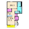 エクセルシオール 1LDKの間取り