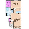 ＭＫハイツA 1LDKの間取り