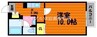 秋桜　Ｂ棟 1Kの間取り