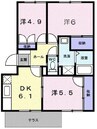 サンオーク五反田 3DKの間取り