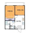 Rose Court ききょう町 2DKの間取り