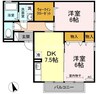 ミルキーウェイ 2DKの間取り