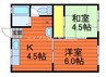 ラ・プランタン 2Kの間取り