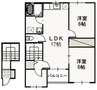 アドヴァンスＳＨⅡ 2LDKの間取り