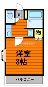 ガーデンヒルズ上東Ⅰ 1Kの間取り
