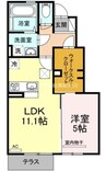ヴェラビスタ 1LDKの間取り