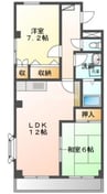サンピア大福 2LDKの間取り