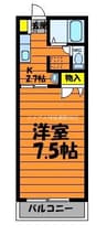 コロニーK　Ａ棟 1Kの間取り