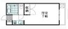 レインボーズ　A 1Rの間取り