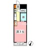 フォーバスⅠ 1Kの間取り