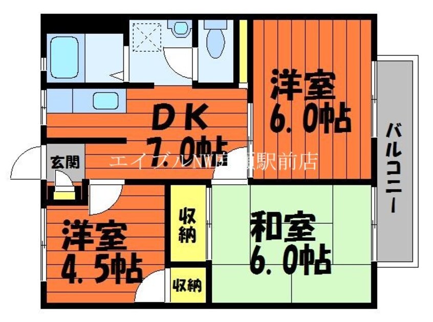 間取図 城之内マンションB