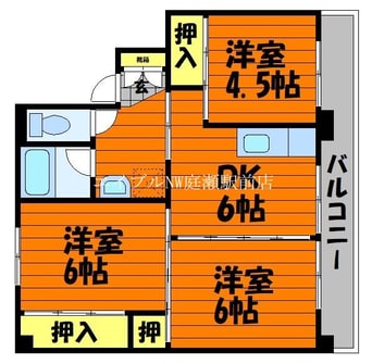 間取図 ビレッジハウス上原　４号棟