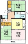キャッスル平田　A棟 3DKの間取り