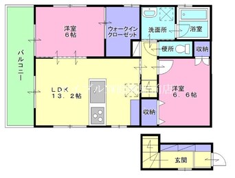 間取図 エクセレンス早島D