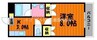 メゾンヤマサキ 1Kの間取り