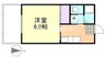 コーポ青江 1Kの間取り