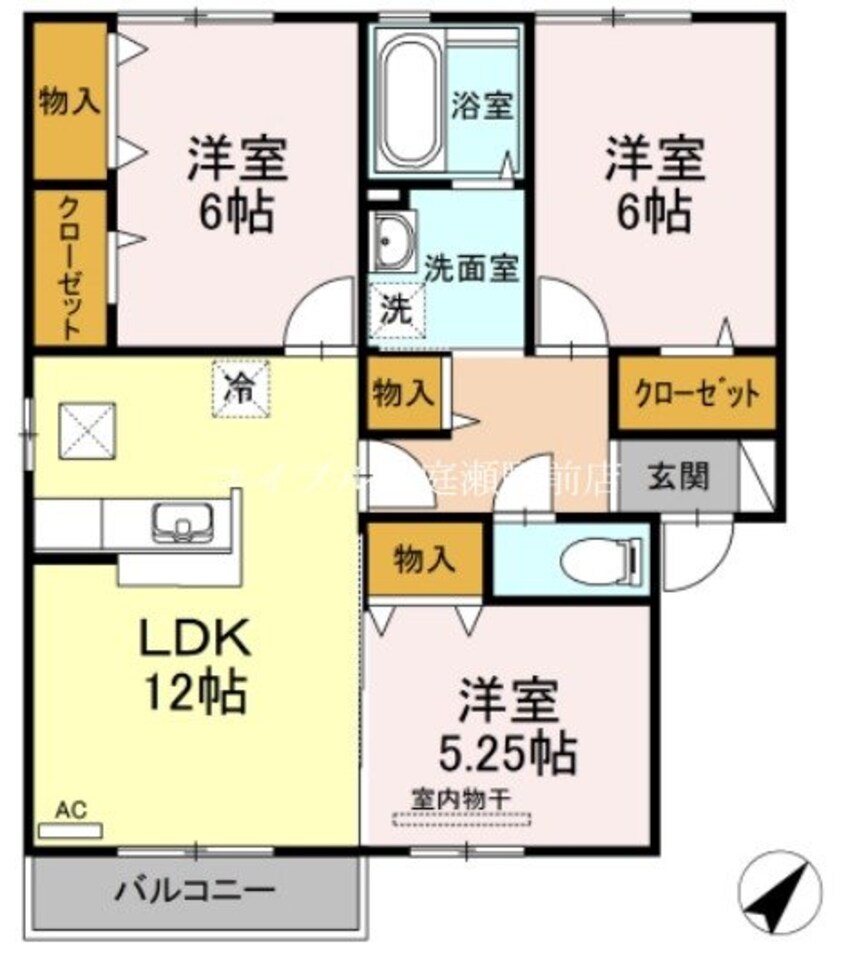 間取図 プランク・ラヴィーン　A棟