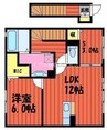 ソレイユ　シャトー 1LDK+Sの間取り