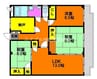 フラット新屋敷 3LDK+Sの間取り
