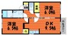 グランメールＢ 2DKの間取り