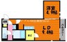 ミランダサニーコート総社 1LDKの間取り