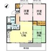 ハイツNINOWARI C棟 3LDKの間取り