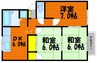 サンコーポときわ 3DKの間取り