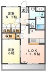 Ｆｉｒｓｔ．Ｖｉｌｌａ 2LDKの間取り