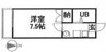 プチメゾンロゼ 1Kの間取り