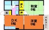 プレジールひかり 2DKの間取り