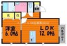 MUGUET 1LDKの間取り