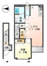 カーサ　マローネ 1LDKの間取り