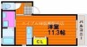 シャーメゾンリーフ 1Rの間取り
