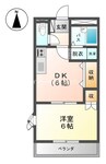 メゾネットウイング 1DKの間取り