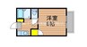 Y･プラッツB 1Kの間取り