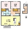 シャルマン・アヴニール 2LDKの間取り