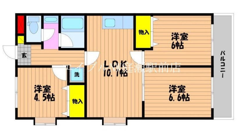 間取図 ヌーベル犬飼Ａ棟