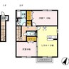 ヴィスタ桑田Ⅶ 2LDKの間取り