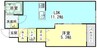 フォレスト庭瀬 1LDKの間取り