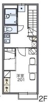 レオパレスＭｉｗａ 1Kの間取り
