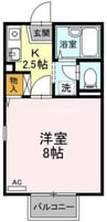 コーポ向日葵 1Kの間取り