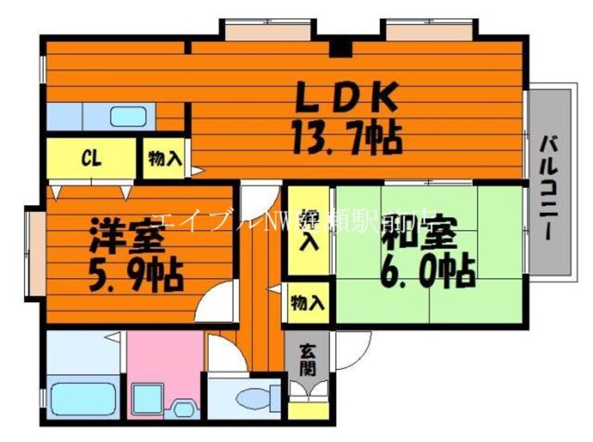 間取図 フォブールセラフィーⅤ