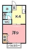 メゾンマキシム 1Kの間取り
